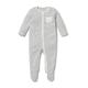 MORI Zip-Up Sleepsuit, 30% Organic Cotton & 70% Bamboo, available from newborn up to 2 years (9-12 Months, Grey Stripe)