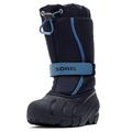 Sorel KIDS FLURRY Waterproof Unisex Kids Snow Boots, Blue (Collegiate Navy x Atmosphere) - Youth, 3 UK