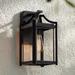 Franklin Iron Works Rockford 12 1/2" High Black Outdoor Wall Light