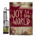Breeze Decor Joy to the World Winter Wonderland Impressions 2-Sided Polyester 18.5 x 13 in. Flag Set in Red/Brown | 18.5 H x 13 W in | Wayfair