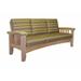 Rosalind Wheeler Calla 79" Wide Outdoor Patio Sofa w/ Sunbrella Cushions Wood in Brown | 35 H x 79 W x 36 D in | Wayfair