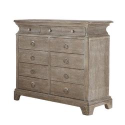 Dowton Abbey 11 Drawer Double Dresser Wood in Brown/Gray/White | 48.54 H x 61.61 W x 20 D in | Wayfair 251131-1303
