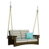 Rosecliff Heights Omar Porch Swing Wood/Solid Wood in Brown | 28.5 H x 56 W x 36 D in | Wayfair 5E175C70C8B440CBB0D28D67EA75E470