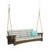 Rosecliff Heights Omar Porch Swing Wood/Solid Wood in Brown | 79 W x 36 D in | Wayfair 3C42C7A6FD03442881265CCAD514CF1C