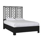 David Francis Furniture Infinity Low Profile Standard Bed Wood/Wicker/Rattan in Black | 66 H x 63.5 W x 83.5 D in | Wayfair B5085BED-Q-S129