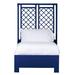 David Francis Furniture Low Profile Standard Bed Wood in Blue/Brown | 66 H x 42 W x 85 D in | Wayfair B5075BED-TXL-S137