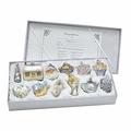 Kurt Adler 12 Piece Noble Gems Newlywed's Glass Tree Box Set Glass/Mercury Glass | 3.1 H x 9.3 W x 18.9 D in | Wayfair NB1416