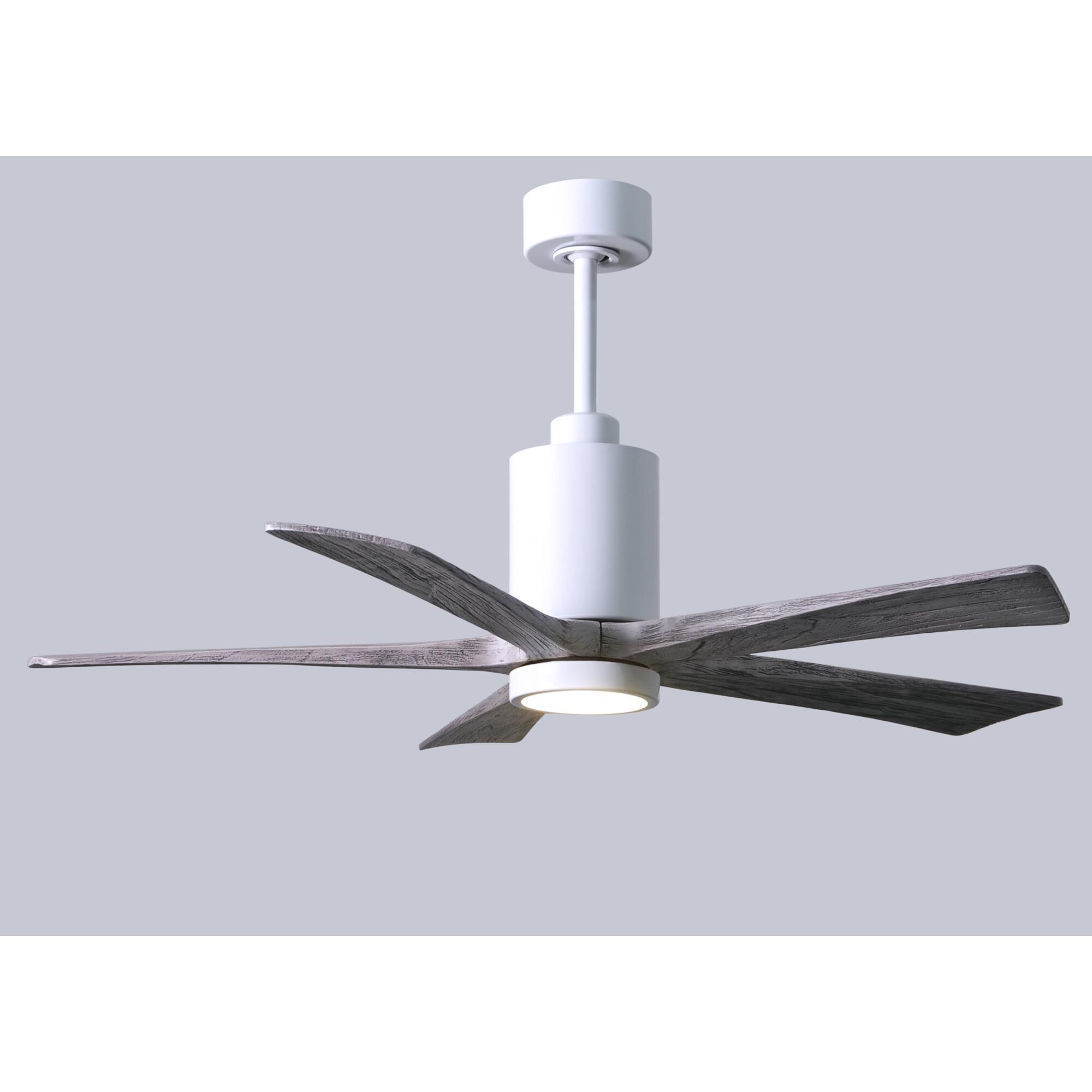 Matthews Fan Company Patricia 52 Inch Ceiling Fan with Light Kit - PA5-WH-BW-52