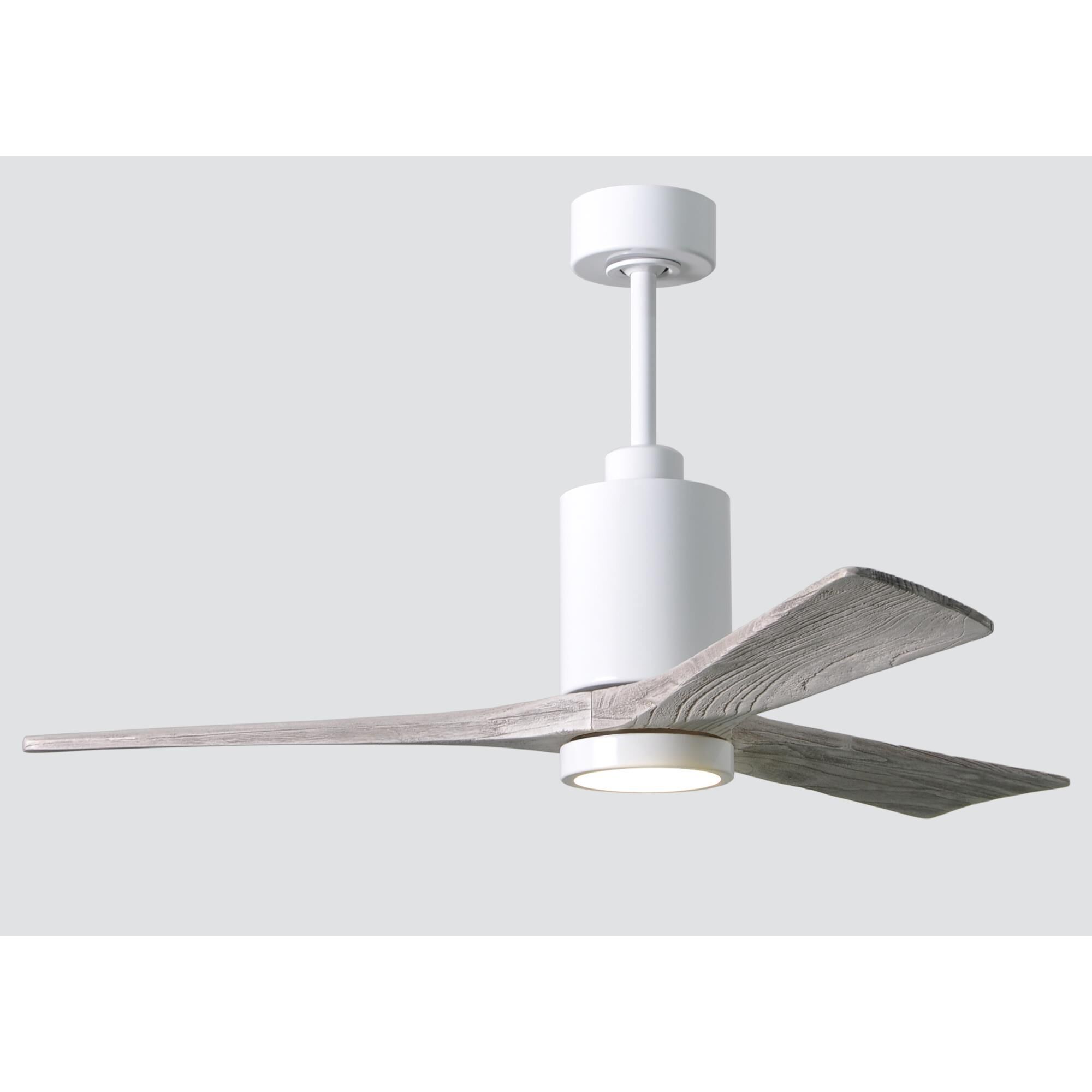 Matthews Fan Company Patricia 52 Inch Ceiling Fan with Light Kit - PA3-WH-BW-52