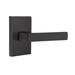 Emtek Dumont Passage (Hall & Closet) Door Lever w/ Rosette in Black | 4.38 H x 5.88 W in | Wayfair 5112DTUS19LH