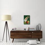 East Urban Home 'Mid-Century Pin-Ups Titter Magazine Cheerleader' Print on Canvas in Green | 24 H x 16 W x 1.5 D in | Wayfair