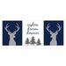 Harriet Bee Ellenburg Deer Antler Nursery 'Explore Dream Discover' Paper Print Set of 3 Paper in Blue/Brown | 10 H x 8 W x 0.25 D in | Wayfair