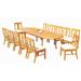 Rosecliff Heights Kevon 13 Piece Teak Outdoor Dining Set Metal in Brown/White | 30.5 H x 71 W x 40 D in | Wayfair 6B5CDD6E9B114404842486367A27D78A