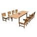 Rosecliff Heights Greely 9 Piece Teak Outdoor Dining Set Wood/Teak in Brown/White | 31.5 H x 83 W x 43.5 D in | Wayfair