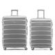 Flight Knight Set of 2 Premium Suitcases - Extra Stong Lightweight Luggage - Hardcase Suitcases with 4 Wheels & Built in Lock - (Set of 2 M+L)