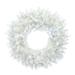 Vickerman 631607 - 30" Flkd Cedar Wreath 3mm Twinkle 150PW (G197231LEDTW) White Colored Christmas Wreath