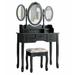 Rosdorf Park Clementina Vanity Set w/ Mirror Wood in Black | 59.5 H x 35.5 W x 16 D in | Wayfair 0DEBDE4CA8244BC789E404AA8ED1478E