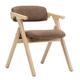 ZHANG-TI Solid Wood Folding Dining Chair Kitchen Folding Armchair Portable Outdoor Leisure Chair Linen Sponge Soft Cushion Backrest, Green (color : Brown)