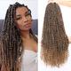 Xtrend 22 inch 8Packs Pre-twisted Passion Twist Crochet Braids Hair Water Wave Pre twisted Passion Twist Hair Synthetic Braiding Extensions 12 Strands/Pack for Black Women T27#