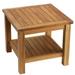Breakwater Bay Orrie Teak Outdoor Side Table Wood in Brown/White | 18 H x 19.5 W x 19.5 D in | Wayfair 8C68A3337E3B481CBE62453C1CDD01C1