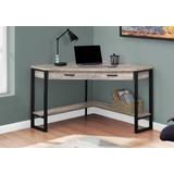 "Computer Desk / Home Office / Corner / Storage Drawers / 42""L / Work / Laptop / Metal / Laminate / Beige / Black / Contemporary / Modern - Monarch Specialties I 7506"