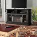 Winston Porter Muier 58" Fireplace Media Console (Woodgrain Black) Wood/Glass in Brown/Gray | 34 H in | Wayfair AC2E654D264045B1802241256450A2EF