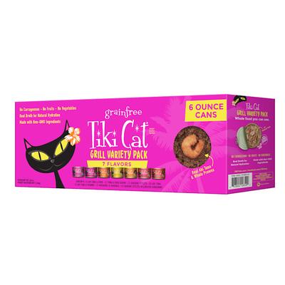 Tiki Cat Grill Variety Pack Wet Food, 6 oz., Count of 8