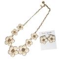 Kate Spade Jewelry | Kate Spade Flower Necklace & Earrings Set | Color: Cream/Gold | Size: Os