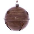 Vickerman 622933 - 4.75" Brown Wood Grain Bell Christmas Tree Ornament (4 pack) (MC198291)