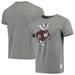 Men's Original Retro Brand Heathered Gray Wisconsin Badgers Vintage Logo Tri-Blend T-Shirt