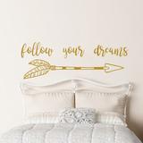 Isabelle & Max™ Follow Your Dreams Quote Arrow Sticker Wall Decal Vinyl in Blue | 13 H x 38 W in | Wayfair 5A8642D498C84A198240B9E7DD063EF0