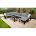 Madison Ave. 9 Piece Sectional Seating Group w/ Cushions Metal in Gray kathy ireland Homes & Gardens by TK Classics | Outdoor Furniture | Wayfair