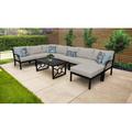 Madison Ave. 9 Piece Sectional Seating Group w/ Cushions Metal in Black kathy ireland Homes & Gardens by TK Classics | Outdoor Furniture | Wayfair