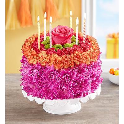 1-800-Flowers Birthday Delivery Birthday Wishes Flower Cake Vibrant Large | Happiness Delivered To Their Door