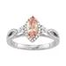 Simply Vera Vera Wang Two Tone 14k Gold 1/4 Carat T.W. Diamond & Morganite Engagement Ring, Women's, Size: 9, Pink