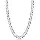 Miabella Solid 925 Sterling Silver Italian 7mm Diamond Cut Cuban Link Curb Chain Necklace for Men Women, 16, 18, 20, 22, 24, 26, 30 Inch (26)