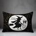 The Holiday Aisle® Spurrier Witch on Broom Lumbar Pillow Polyester/Polyfill blend | 14 H x 20 W x 1.5 D in | Wayfair