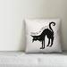 The Holiday Aisle® Stigall Trick or Treat Cat Throw Pillow Polyester/Polyfill blend | 20 H x 20 W x 1.5 D in | Wayfair