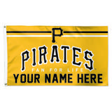 WinCraft Pittsburgh Pirates 3' x 5' One-Sided Deluxe Personalized Flag