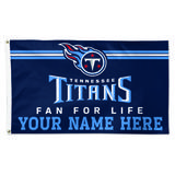 WinCraft Tennessee Titans 3' x 5' One-Sided Deluxe Personalized Flag