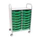 Gratnells Callero Plus Double Column 16 Compartment Tote Tray Cart w/ Bins Plastic in Green | 41.5 H x 27.2 W x 16.9 D in | Wayfair SSET05441010