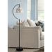 Black Water Black Steel Floor Lamp with Mercury Glass Shade