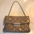 Michael Kors Bags | Michael Kors Classic Quilted Metallic Purse | Color: Gray/Tan | Size: Os