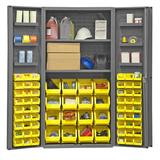 WFX Utility™ 72" H x 36" W x 24" D Cabinet in Gray/Yellow | 72 H x 36 W x 24 D in | Wayfair DC36-642S6DS-95