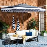 Joss & Main Avalee 11' Beach Umbrella Metal in Blue/White/Navy | 105.5 H in | Wayfair 1000241A8B314F3DB98A1427BA191D70