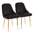 Marcel Dining Chair ( Set of 2 ) - LumiSource DC-MARCL AU+BK2