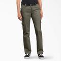 Dickies Women's Flex Relaxed Fit Cargo Pants - Grape Leaf Size 14 (FP888)