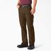 Dickies Men's Big & Tall Relaxed Fit Heavyweight Duck Carpenter Pants - Rinsed Timber Brown Size 36 (1939)
