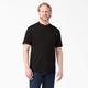 Dickies Men's Heavyweight Short Sleeve Henley T-Shirt - Black Size M (WS451)