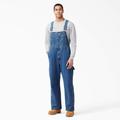 Dickies Men's Stonewashed Indigo Bib Overalls - Blue Size 40 32 (8396)